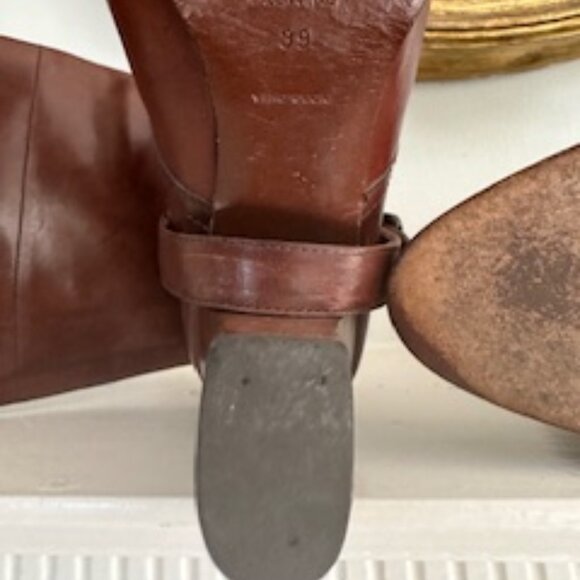 VINTAGE RARE MIU MIU Harness Italian Leather Heeled Luxury Boots - Size 8/8.5 N - Picture 4 of 16